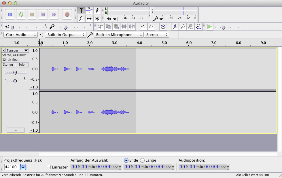 Create Prompt with Audacity